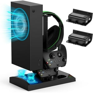 Soporte Vertical Aaronmei Con Ventilador De Enfriamiento Y Base De Carga Para Xbox Series S