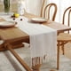 thumbnail image 1 of suxuMhao Camino de Mesa Beige con Borlas,1pza 13 X 63in Camino de Mesa Boho,Camino Elegante para Mesa,Camino de Mesa Duradero para Comedor y Decoración Del Hogar,Camino de Mesa a Rayas,Ideal para la, 1 of 4