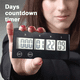 thumbnail image 4 of Reloj de cuenta regresiva reutilizable para todos los grandes eventos de tu vida | Temporizador de cuenta regresiva de hasta 999 días, 4 of 5