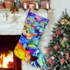 thumbnail image 1 of Kirby Star Tema: Calcetines de Navidad, fino lino blanco para colgar en escaleras y chimenea, decoración navideña para el hogar, regalo de Navidad.54cm×38cm, 1 of 5