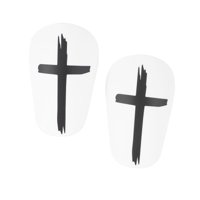 Ioensy - 2 Piezas De Espinilleras De Fútbol, Equipo Protector De Pantorrilla, Protección Para Espinillas Para Adultos Y Niños, Color Blanco, 10X6Cm