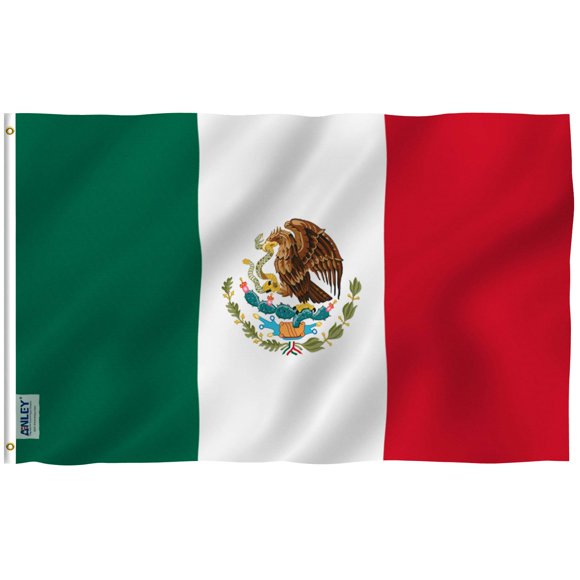 Bandera Anley Fly Breeze México, 90 x 150 cm, poliéster