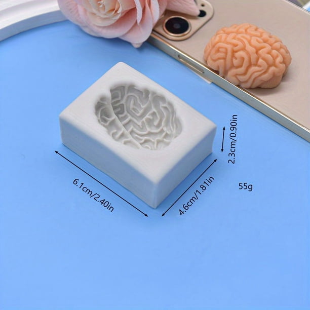 1pc, Brain Heart Chocolate Mold, 3D Silicone Mold, Human Organ Candy Mold, Fondant Mold, For DIY Cake Decorating Tool, Baking Tools, Kitchen Gadgets, Kitchen Accessories, Home Kitchen Items