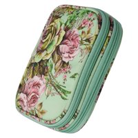 Bothyi - Bolsa De Almacenamiento Portátil Para Tejer Agujas De Ganchillo, Organizador De Hilo Y Gancho, Color Verde Peonía