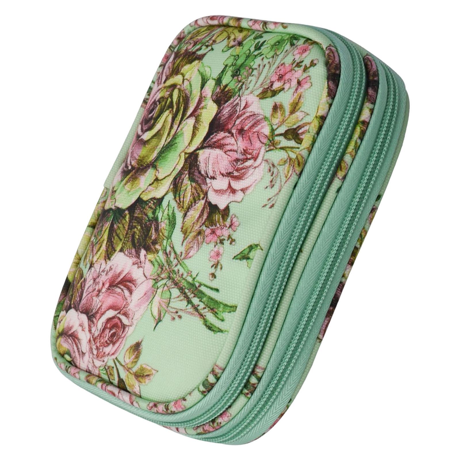 Bothyi - Bolsa De Almacenamiento Portátil Para Tejer Agujas De Ganchillo, Organizador De Hilo Y Gancho, Color Verde Peonía