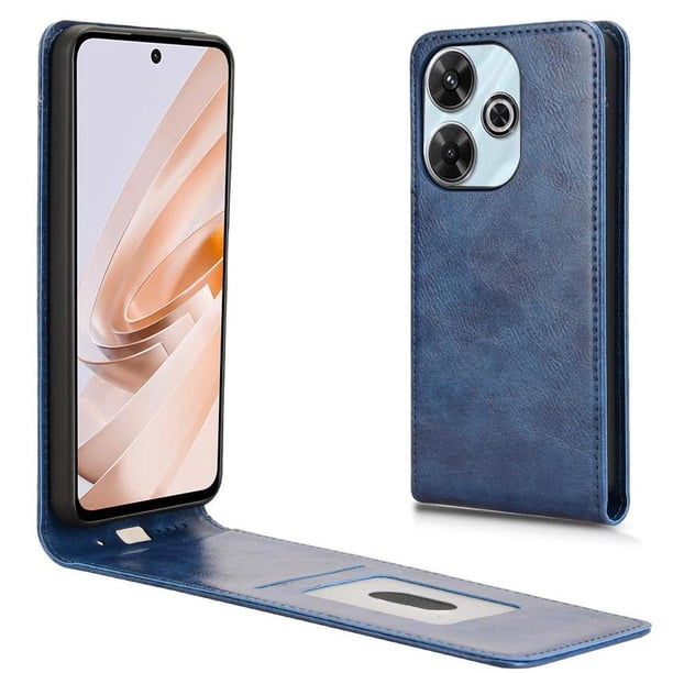 Funda tipo folio para Xiaomi Redmi Note 13R 5G con soporte magnético y protección para la cámara Azul