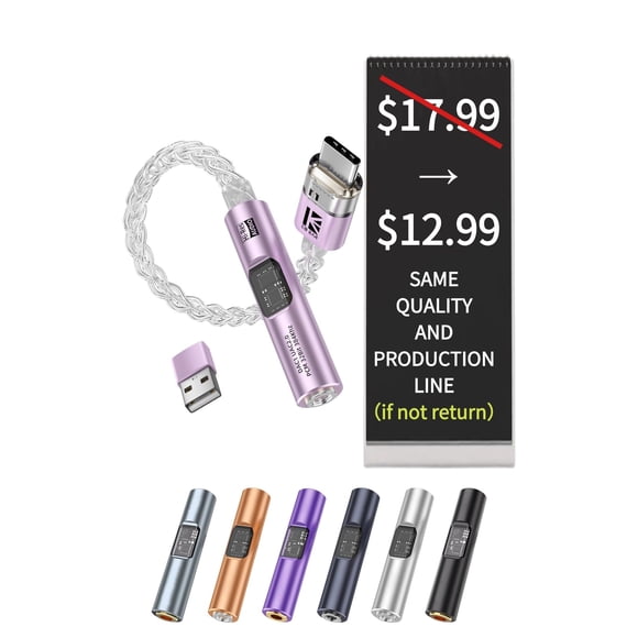 Adaptador DAC USB‑C KB EAR 2026 con amplificador de auriculares