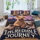 thumbnail image 2 of El Increíble Viaje Conjunto de sábanas temático, trío de piezas, cómodo y amigable con la piel, diseño único, regalo de decoración para el hogar para familiares, amigos y fans,140cm *210cm, 2 of 6