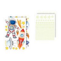 Magideal - 4 Pegatinas De Pared De Estrella Luminosa, Pegatinas De Pared Que Brillan En La Oscuridad, Papel Pintado De Pvc Para La Escuela Y La Sala De Estar