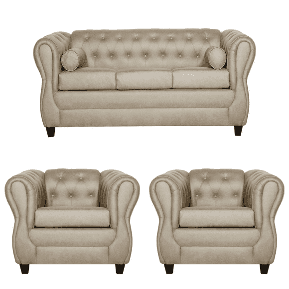 Juego De Living 3-1-1 CHESTERFIELD Beige
