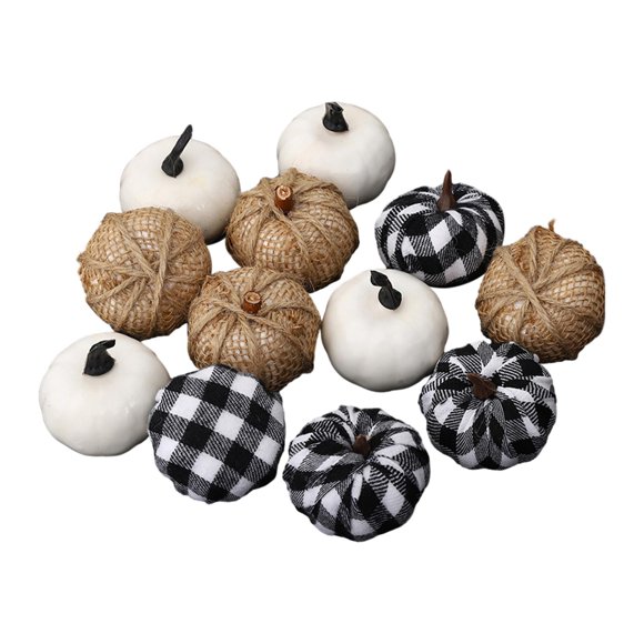 12 Piezas Artificiales Mini Calabaza Granja Decoración DIY Artesanía Foto Accesorios Estilo Realista C