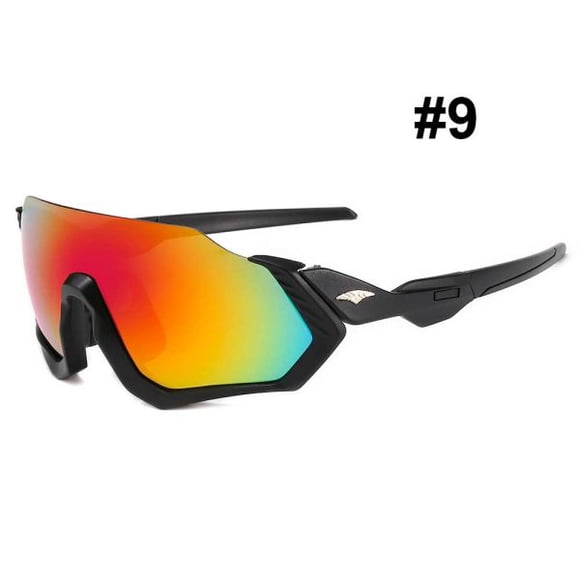Lentes de Ciclismo Deportivos Negro Rojo Multicolor