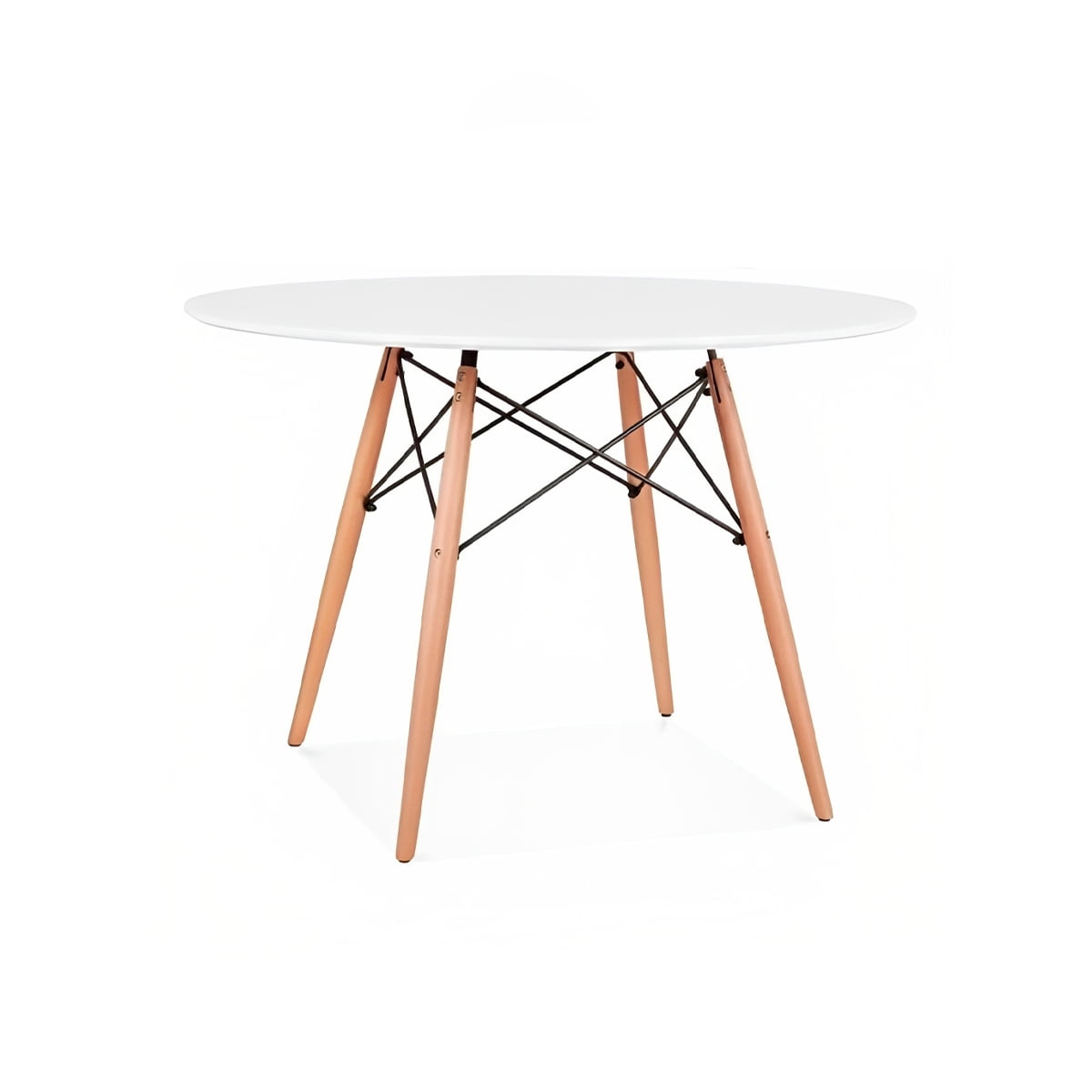 Klik Muebles - Mesa De Comedor Eames 80cm Redonda - Blanca