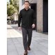 thumbnail image 2 of Camisa de Hombre Grande y Alto INSPIRE CHIC Manga Larga Botones Casual 2XL Negro, 2 of 5