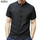 thumbnail image 2 of Camisetas, Tops, Ropa de estilo chino, Traje Tang - Camisa de Kung Fu negra de manga corta para hombre, 2 of 6