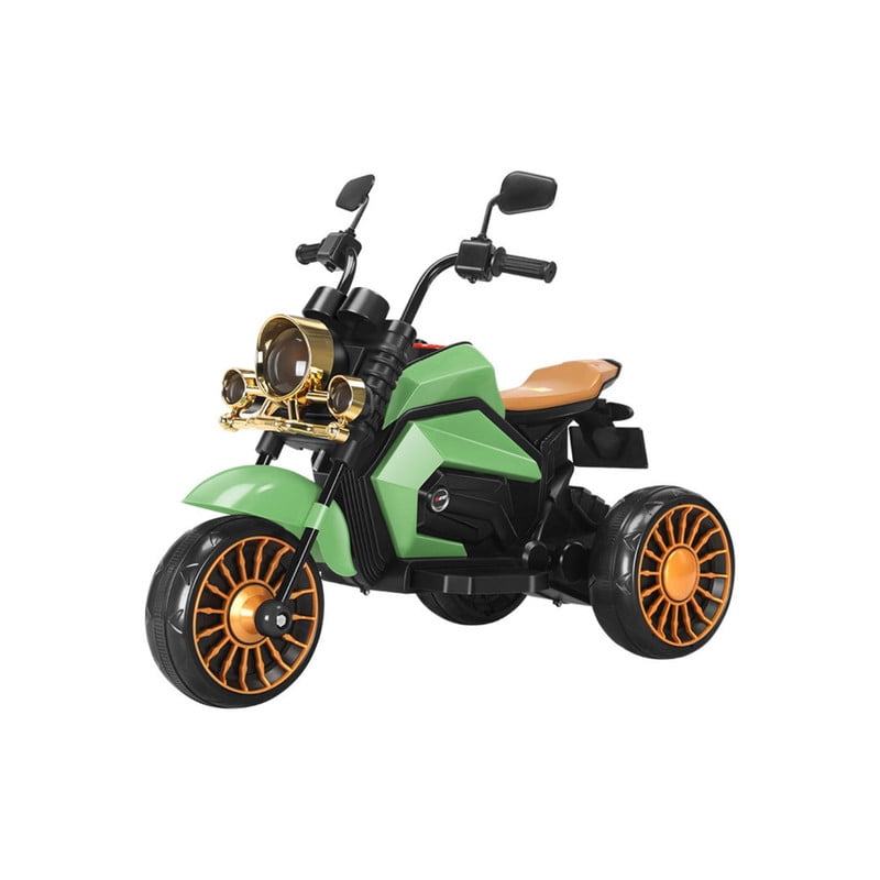 Babyluna - Motocicleta Eléctrica Infantil Clásica Verde