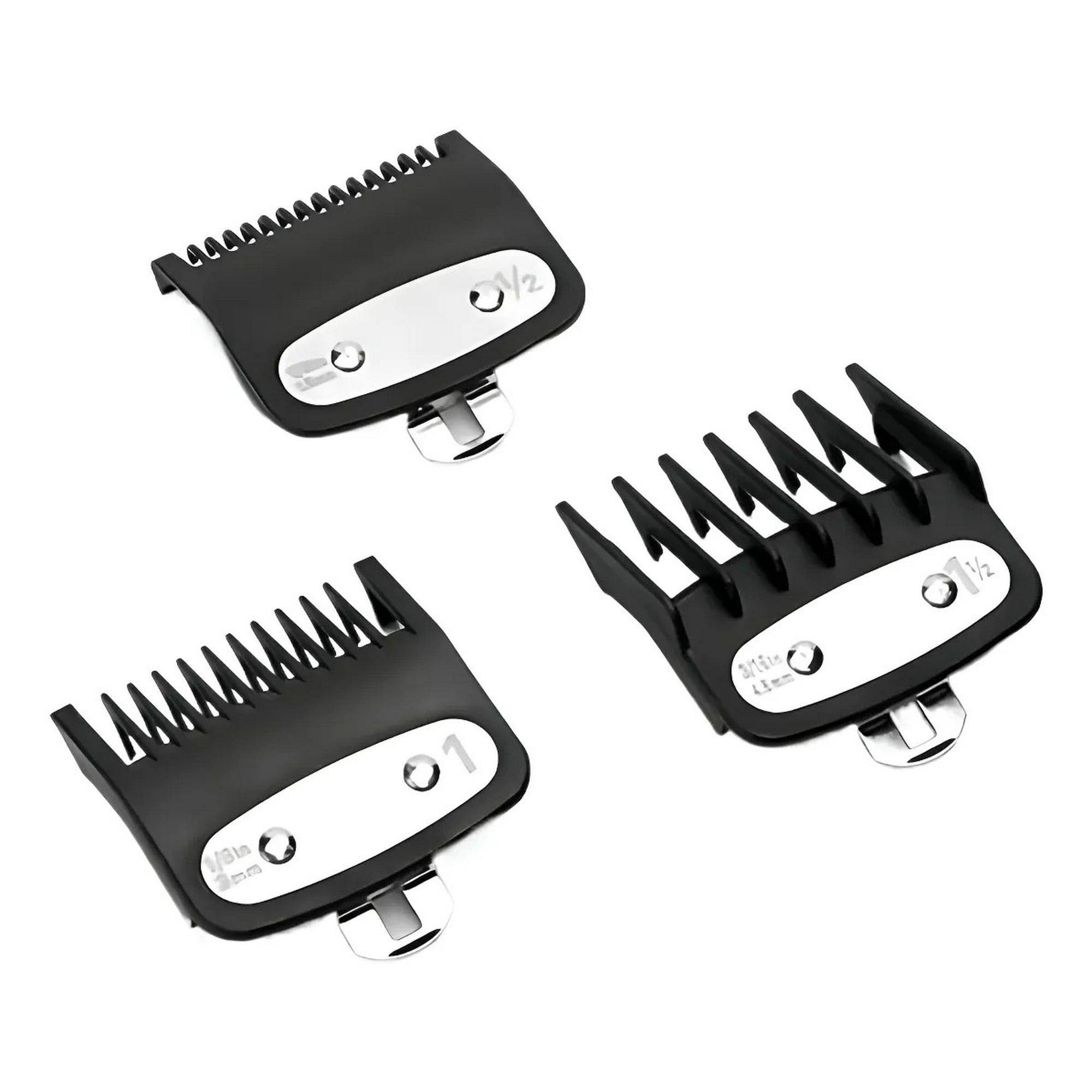 Genérica - Pack 3 Peines Guía Metálicos Compatible Wahl Máquinas