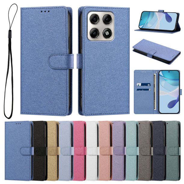 Cartera para Motorola Edge 70 Pro con Soporte y Correa, Azul