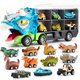 thumbnail image 1 of Camión transportador de dinosaurios JOYIN Triceraptor con 12 coches, 1 of 8