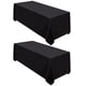thumbnail image 1 of Mantel Surmente de poliéster negro de 90 x 132 cm para boda, 2 unidades, 1 of 7