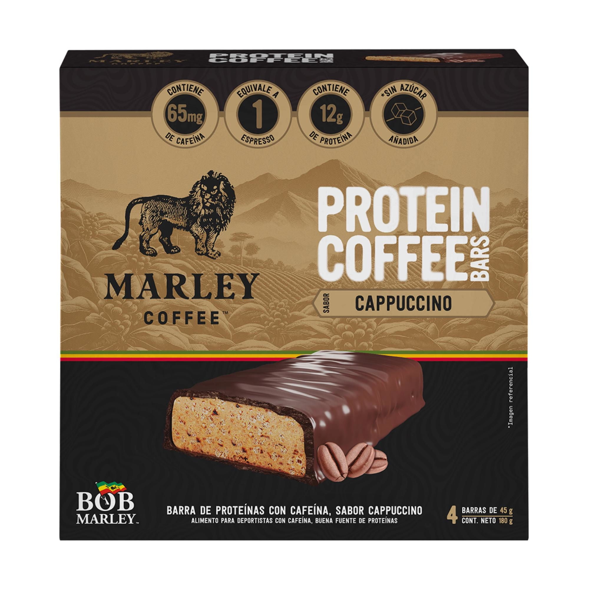 Barra De Proteína Con Caféína Sabor Cappuccino 180 ML Marley Coffee