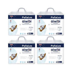 Pack 4 Pañales Aiwibi Premium Talla G