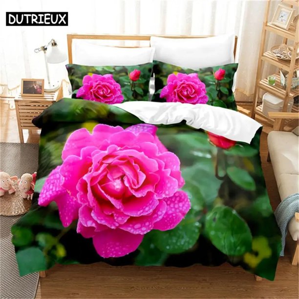 Purple Peony Bedding Set Duvet Cover Set Bedding Comforter Bedding Sets Bed Linen Duvet Cover