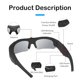 thumbnail image 2 of Gafas Deportivas con Cámara RERBO 1080P HD Protección UV, 2 of 7