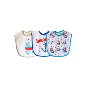 Pumucki - Set 3 Baberos Impermeables Celeste Talla Xl
