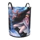 thumbnail image 2 of Demon Slayer Nezuko Cesta de lavandería de gran capacidad redonda con asa, bolsa para ropa sucia plegable, almacenamiento para dormitorio, baño y lavadero 44x35 cm, 2 of 6