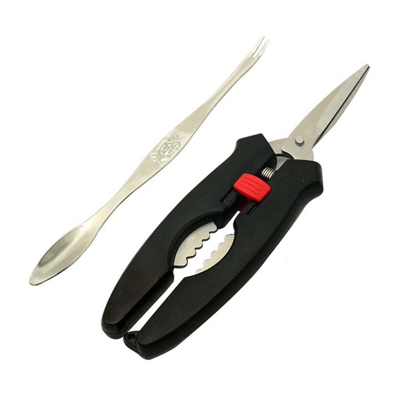 Magideal - Juego De Herramientas Para Mariscos, Tenedor De Tijera Para Concha De Langosta, Tijeras Portátiles Para Mariscos, Tijeras Para Mariscos Para Cangrejos