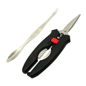 Magideal - Juego De Herramientas Para Mariscos, Tenedor De Tijera Para Concha De Langosta, Tijeras Portátiles Para Mariscos, Tijeras Para Mariscos Para Cangrejos