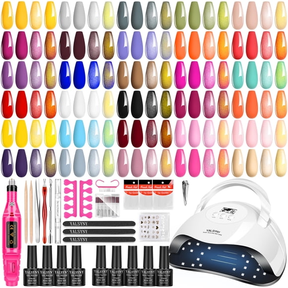 Kit de Esmalte de Uñas en Gel YALSYNY con Lámpara UV y Set Soak OFF