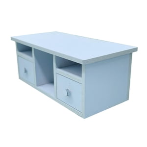 Magideal - 1 12 Mesa Para Casa De Muñecas, Muebles Para Casa De Muñecas, Mesa De Té De Madera, Regalos, Muebles, Molde, Mini Mesa, Mesa De Centro En Miniatura Pa Azul Claro
