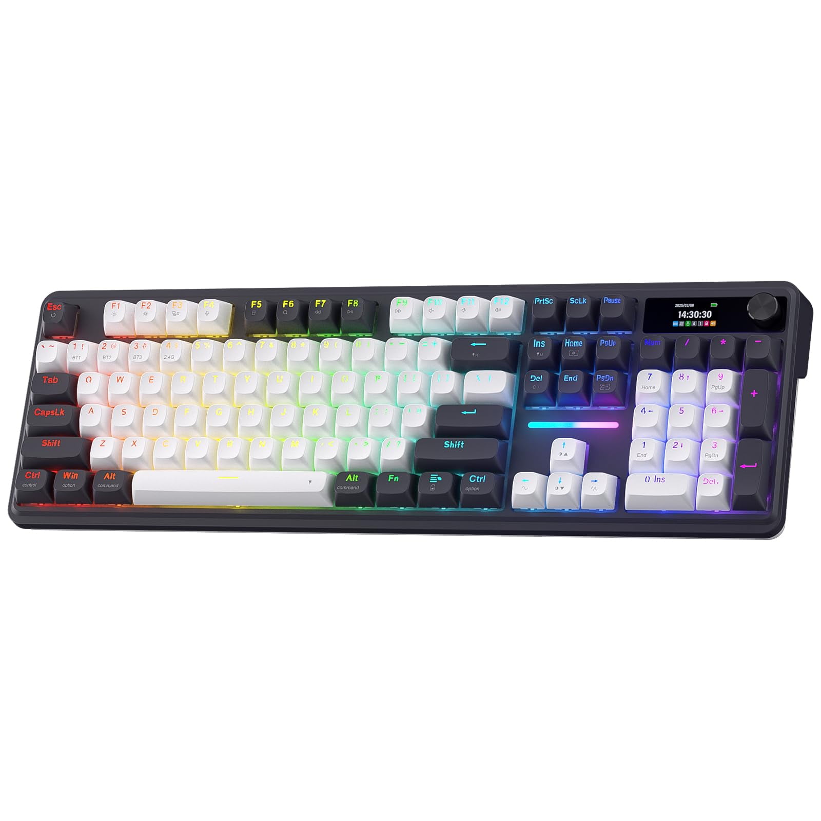 Teclado Mecánico Inalámbrico Redragon K762 De 104 Teclas Con Pantalla Tft