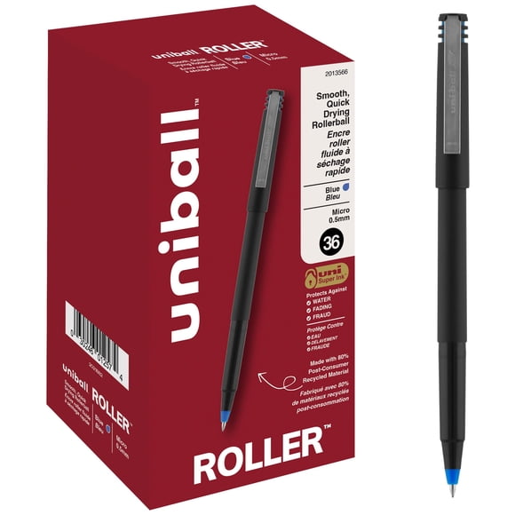 Bolígrafos Roller Uni ball Micro Point 0 5 Mm Azules Paquete De 72
