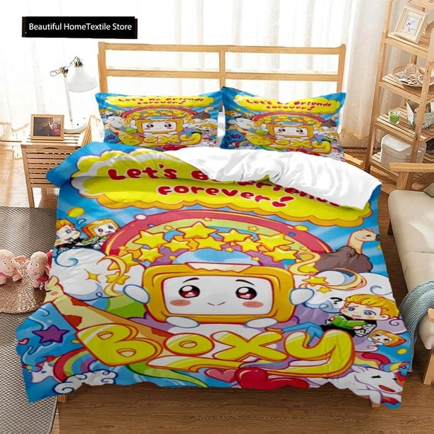 Lankybox Foxy Boxy Cute Cartoon ed Bedding Queen Bedding Set Customized King Size Bedding Set Soft And ComfortableBed Sheets