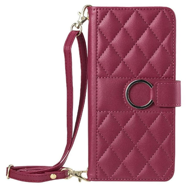 Funda tipo billetera FOXDOCK para iPhone 11 Pro – Tapa abatible con correa para mujer