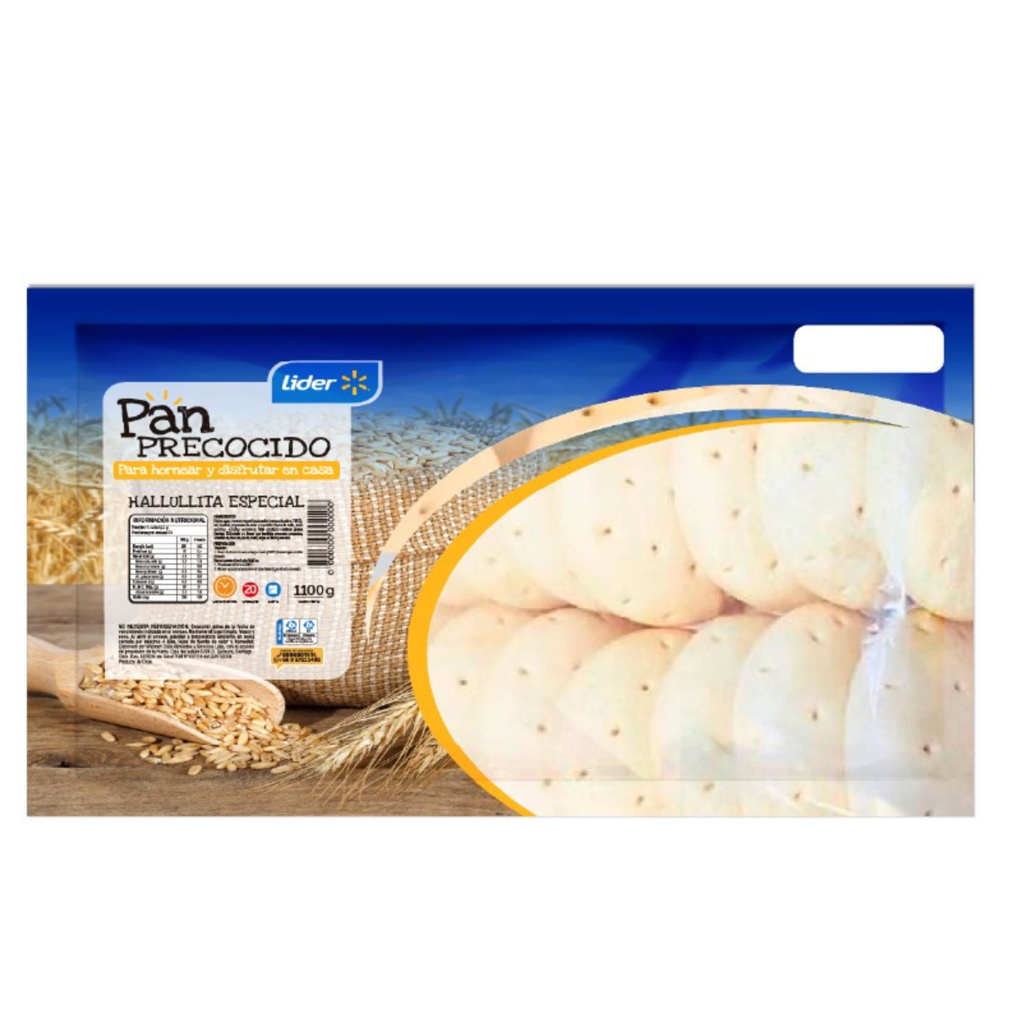Pan Precocido Hallullita Atm 20 Un 1100 g Lider