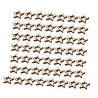 Bothyi - Estrellas Huecas De Madera Sin Terminar, Ideales Para Decorar Aulas Y Fiestas (50 Unidades, 1 Cm).