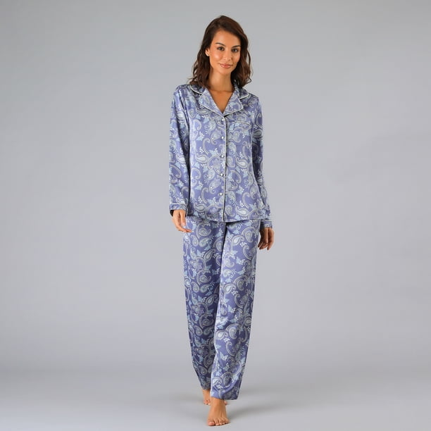 Set Camisero + Pantalon Satin Print Flores Mujer 33958-274
