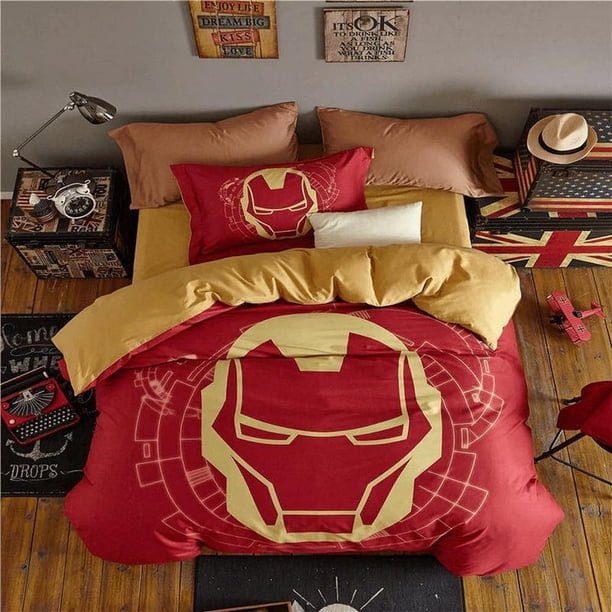 Iron Man Luxury Quilt Duvet Cover Set Pillowcase Home Textiles Bedding Kids3-Piece Bedding Set