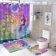 thumbnail image 1 of ¡Despierta, Carlo!-theme 4-Piece Shower Curtain Set with Rugs, Waterproof Bathroom Decor Set Includes Bath Mat, U-Shaped Rug, Toilet Lid Cover and Curtain with Hooks, 1 of 6