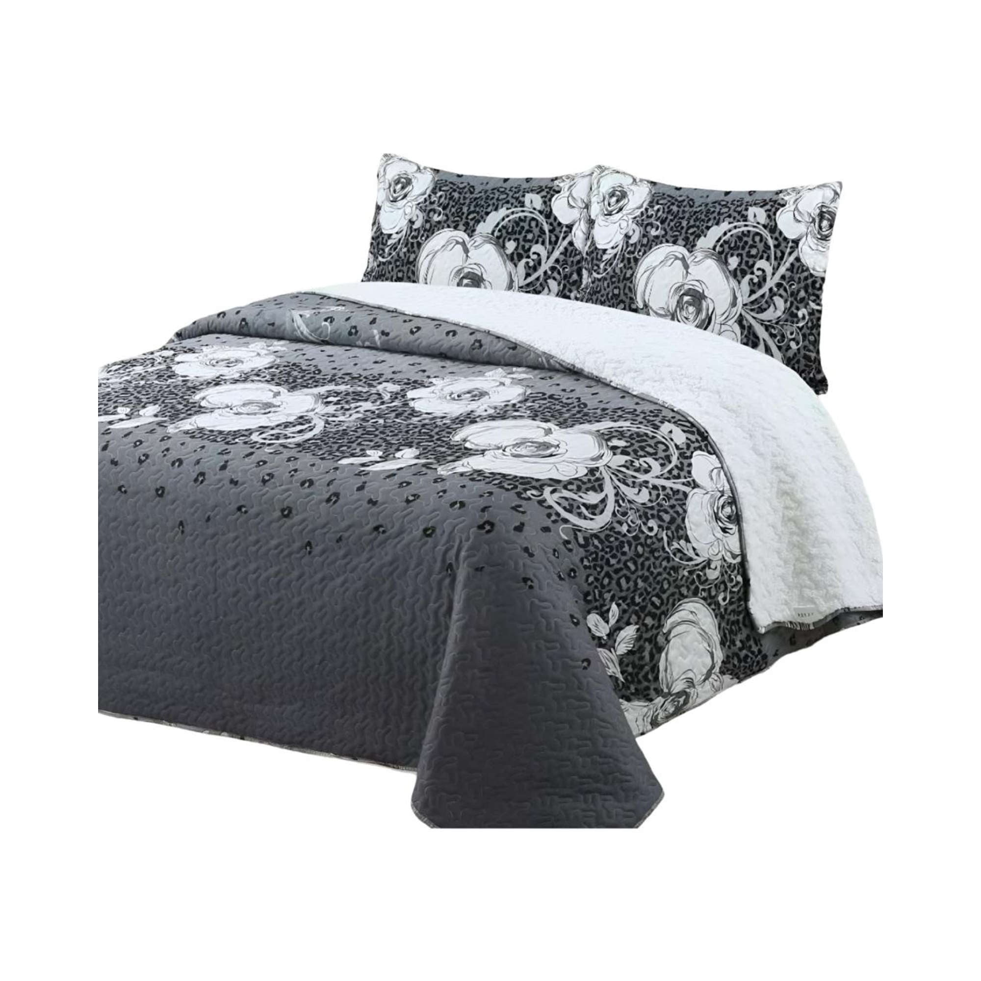 Genérico - Cubrecama Quilt Sherpa 2 Plazas 230x250 34