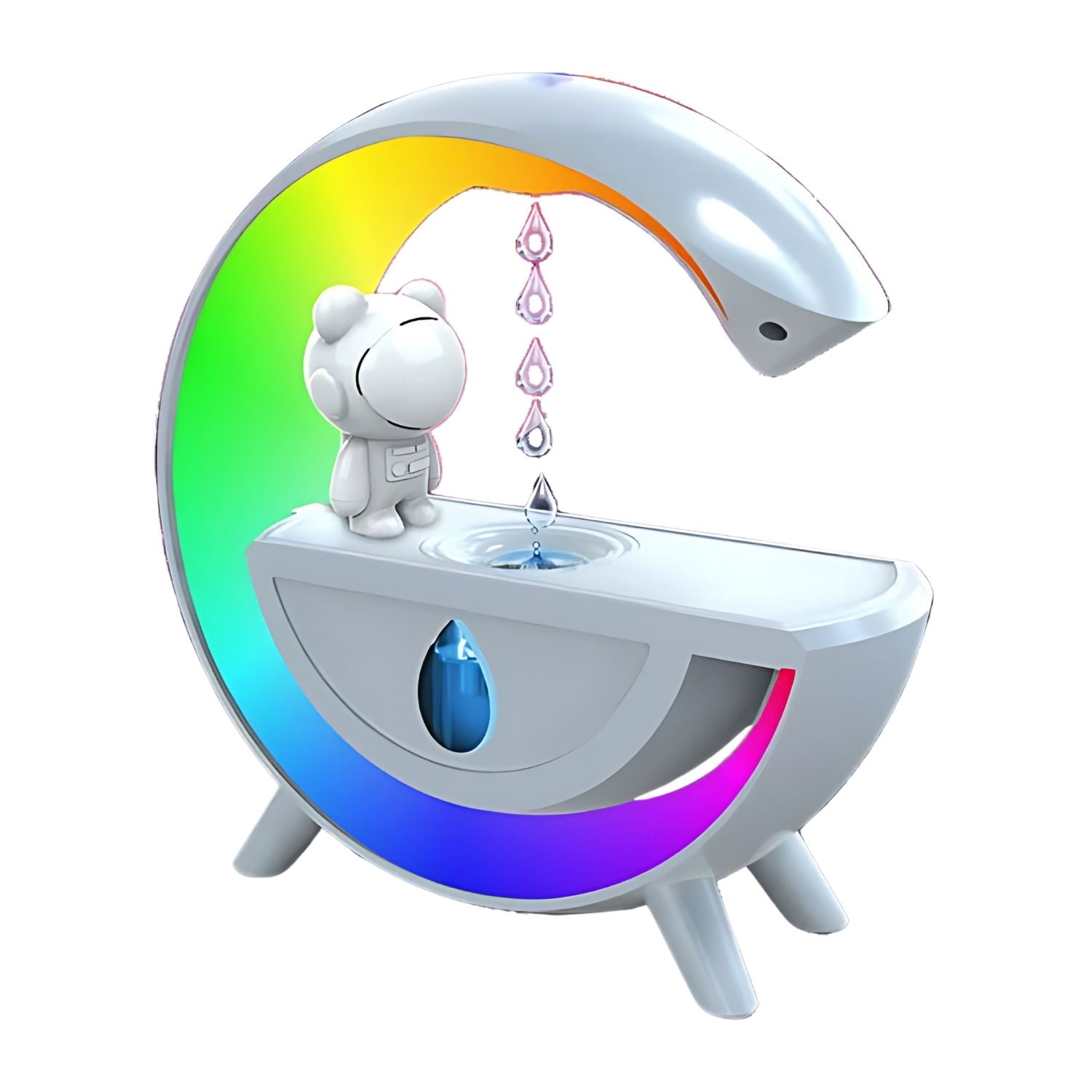 Disparo - Lámpara Humidificador Antigravedad Con Luces Rgb Y Parlantes
