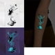 thumbnail image 1 of Blue Luminous Tattoo Sticker , Constellation Deer Feather Butterfly Snake Pattern, Waterproof Temporary Tattoo Finger Wrist Body Art For Women And Kids, 1 of 3