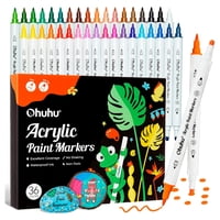 Ohuhu 36 Marcadores Acrílicos Doble Punta Fina & Puntos