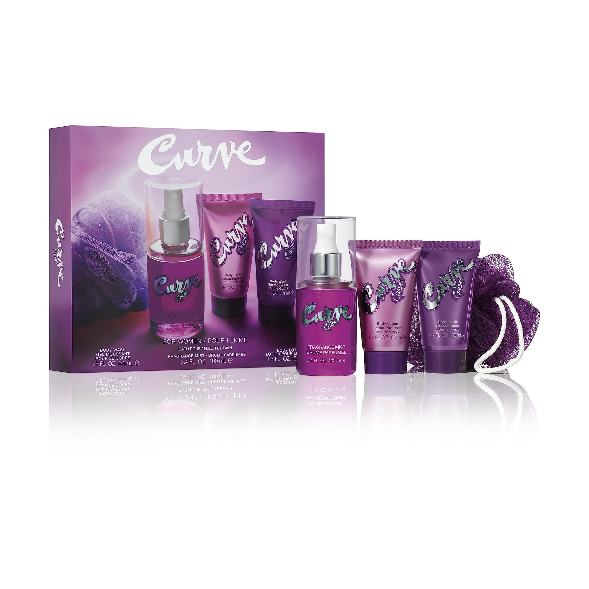 Set De Perfume Curve Crush Para Mujer Con Gel De Baño Y Loción
