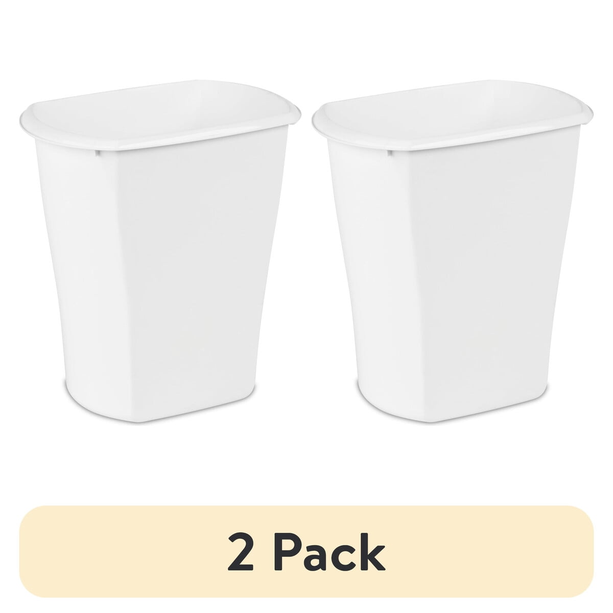 Basurero Plástico Sterilite 3l Pack 2 Blanco Baño