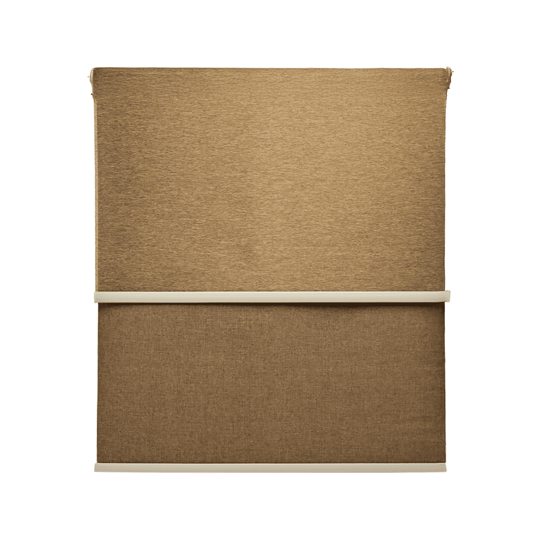 Guiza - Cortina Roller Blackout 2 Paño 240 Cm Altura Doble Con Visillo Sin Cenefa